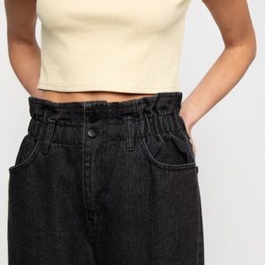 Paper bag denim jeans